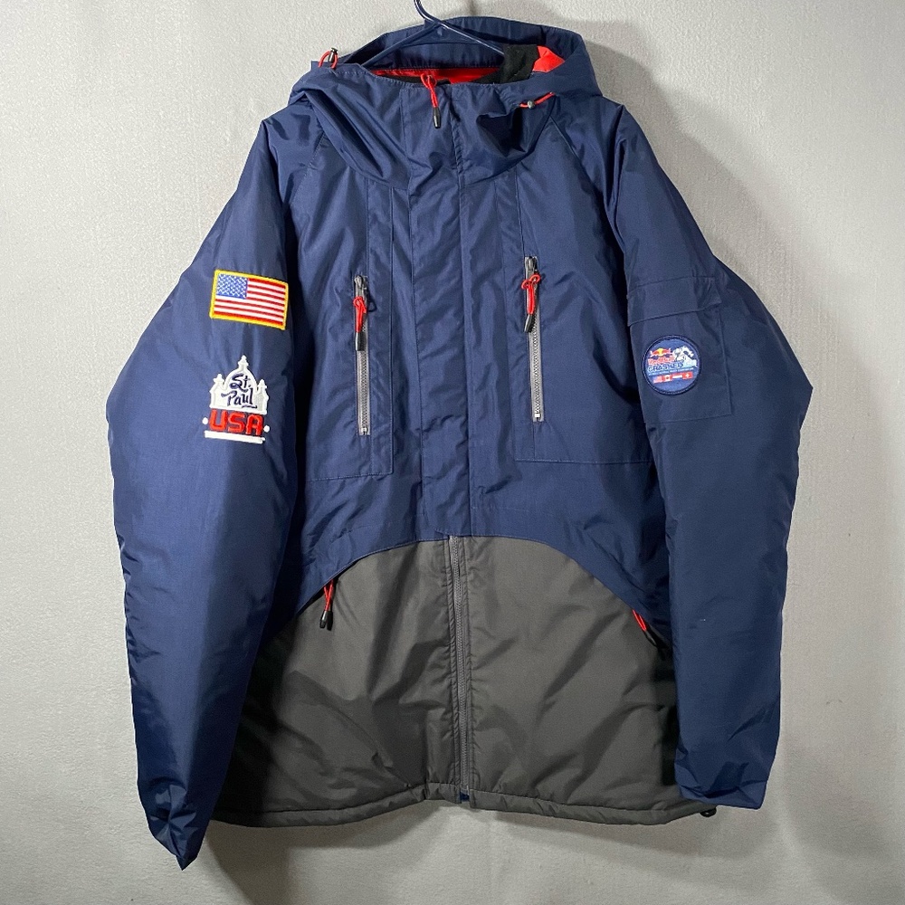 Redbull Crashed Ice Team St Paul Hooded Jacket Parka Coat USA Made Size 2XL